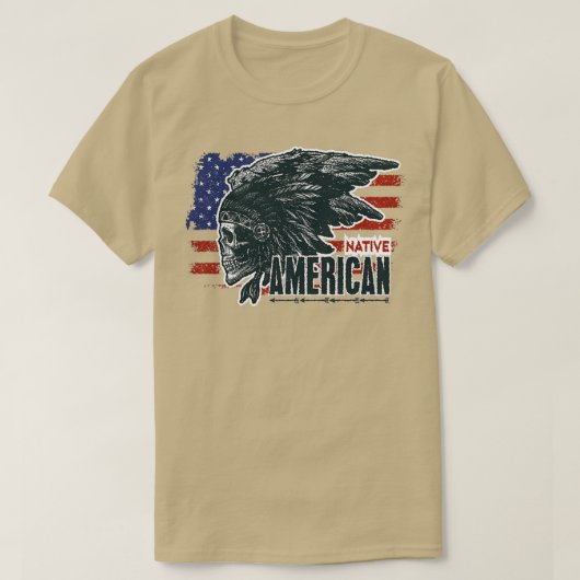 T-shirt Crâne amérindien 5 (Design devant)