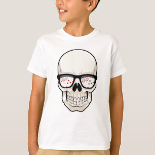 T-shirt Crâne au Poker avec lunettes de soleil