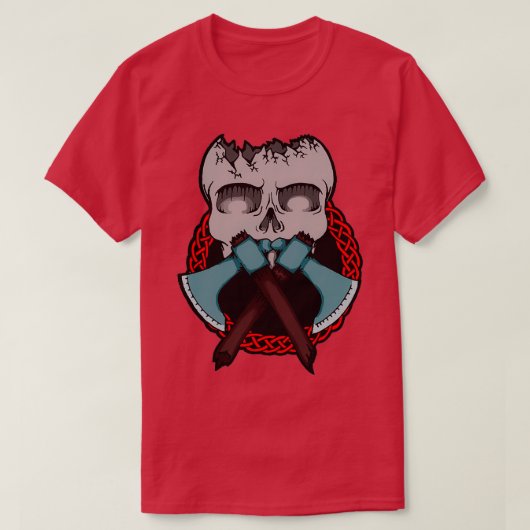 T-shirt Crâne avec axe (Design devant)