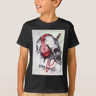 T-shirt Crâne avec conception casque