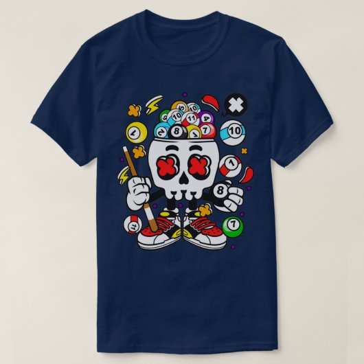 T-shirt Crâne billiard (Design devant)