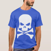 T-shirt Crâne blanc classique et os croisés (Devant)