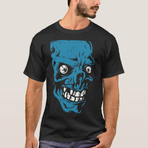 T-shirt Crâne bleu