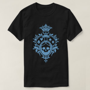T-shirt Crâne Bleu Et Costume Carte Crest