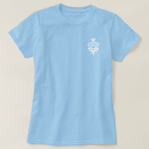 T-shirt Crâne Bleu Et Costume Carte Crest