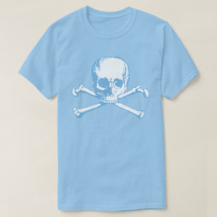 T-shirt Crâne bleu et os croisés