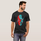T-shirt Crâne Bleu Rouge (Devant entier)