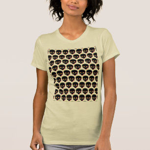 T-shirt Crâne Bogué Teintes Colorées de la Mort
