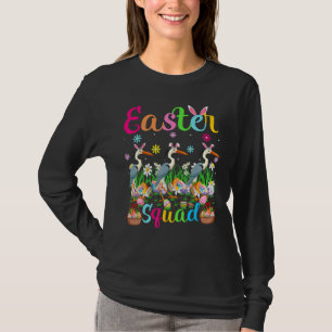 T-shirt Crane Bunny Ear Easter Squad Crane Bird Happy Eas