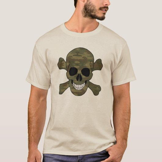 T-shirt Crâne Camouflant Et Chemise Crossbones (Devant)