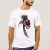 Crâne cherokee rouge