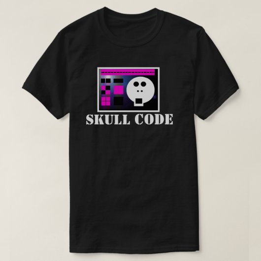 T-shirt Crâne Code V4 : Tee Shirt Graphique Skullnskin par (Design devant)