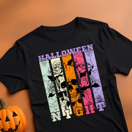 T-shirt Crâne couleur pastel de nuit d'Halloween