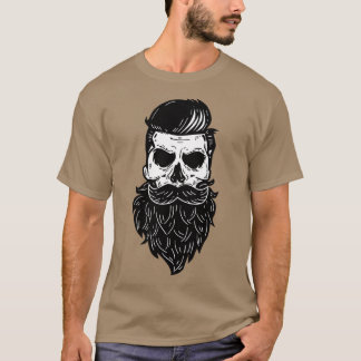 T-shirt Crâne crâne Barbe crâne crâne à oreilles Classique
