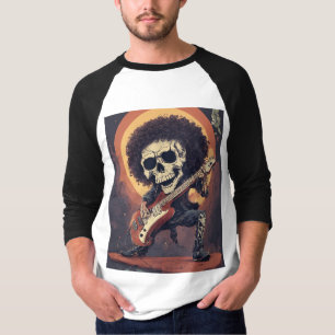 T-shirt Crâne #CrâneRabid #GuitareÉlectrique #ArtCrâne