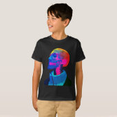 T-shirt Crâne Cyber – Art d'anatomie futuriste (Devant entier)
