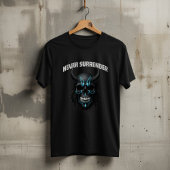 T-Shirt crâne cyberpunk « Ne jamais abandonner »