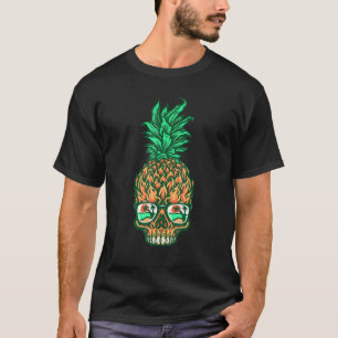 T-shirt Crâne d'ananas Aloha Beach Goth tropical hawaïen