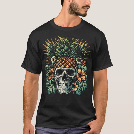 T-shirt Crâne d'ananas déprimé (Devant)