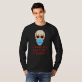 T-shirt Crâne dans le masque manque d'oxygène (Devant entier)