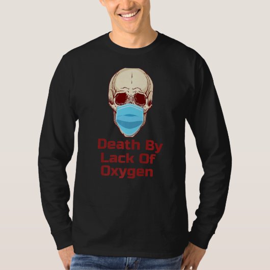 T-shirt Crâne dans le masque manque d'oxygène (Devant)