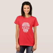 T-shirt Crâne d'art orné (Devant entier)