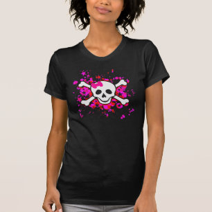 T-shirt Crâne de bande dessinée de fille