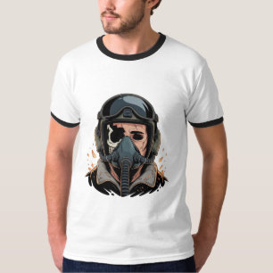 T-shirt Crâne de bandit de Gold City Électrique Violet Fou