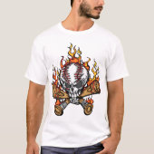 T-shirt Crâne de baseball flamboyant (Devant)