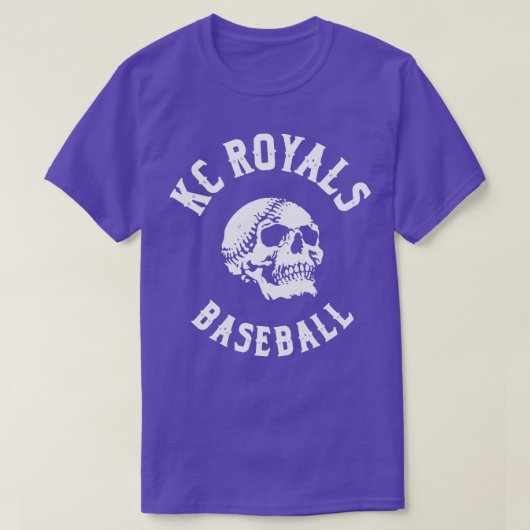 T-shirt Crâne de baseball KC Royals (Design devant)