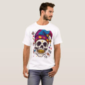 T-shirt Crâne de bouffon farceur (Devant entier)