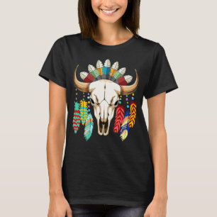 T-shirt Crâne de buffle emblème amérindien