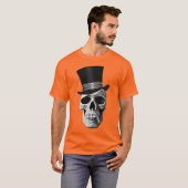 T-shirt Crâne de chapeau supérieur (Devant entier)