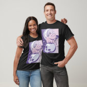 T-shirt Crâne de chat gothique mignon (Unisexe)