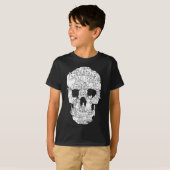 T-shirt Crâne de chat Kitty Skeleton Halloween Goth Punk E (Devant entier)