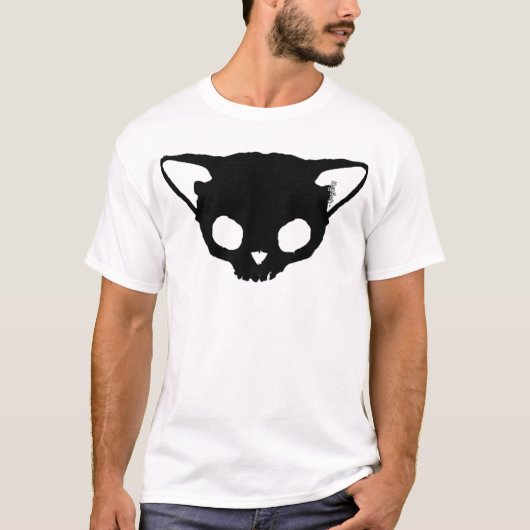 T-shirt Crâne de chat noir de Kuginh™ (Devant)
