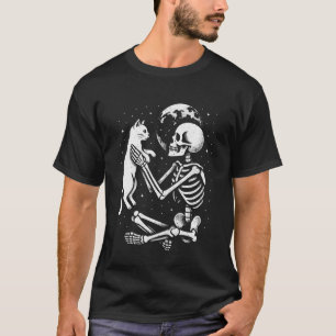 T-shirt Crâne de Chat Squelette Chaton Mignon Goth Costume