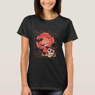 T-shirt Crâne de chat squelette Kitty Gothique mignon Hall