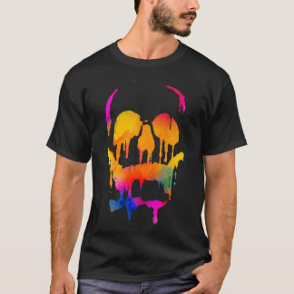 T-shirt Crâne de couleur fondue
