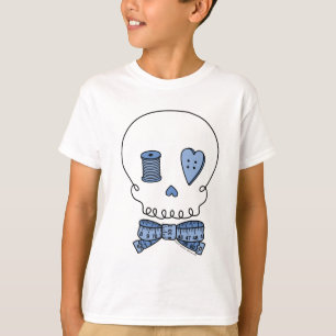 T-shirt Crâne de couture (bleu)