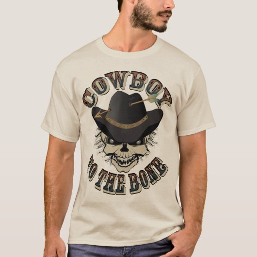 T-shirt Crâne de cowboy (Devant)