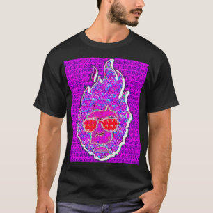 T-shirt Crâne de Flamme Néon – T‑Shirt Pop Art