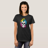 T-shirt Crâne de graffiti urbain avec mohawk (Devant entier)
