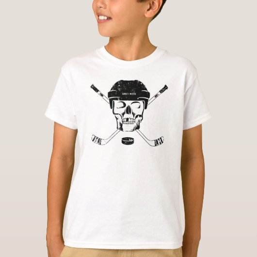 T-shirt crâne de hockey (Devant)