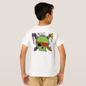 T-shirt Crâne de l'école d'art avec peinture à goutte esse (Dos entier)