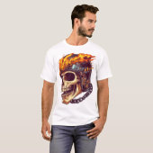 T-shirt Crâne de motard faucheur (Devant entier)