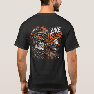 T-shirt Crâne de Night Rider – Casque et Lunettes de Solei