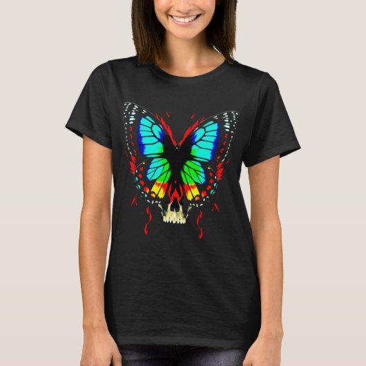 T-shirt crâne de papillon * crânes * (Devant)