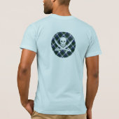 T-shirt crâne de plaid de vert bleu (Dos)