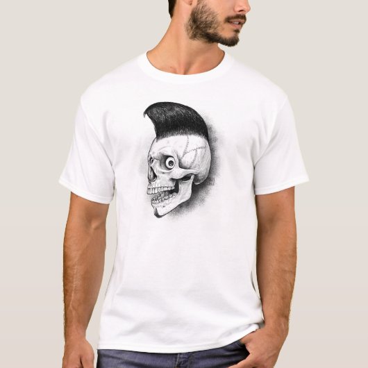 T-shirt Crâne de rockabilly (Devant)